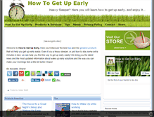 Tablet Screenshot of howtogetupearly.com